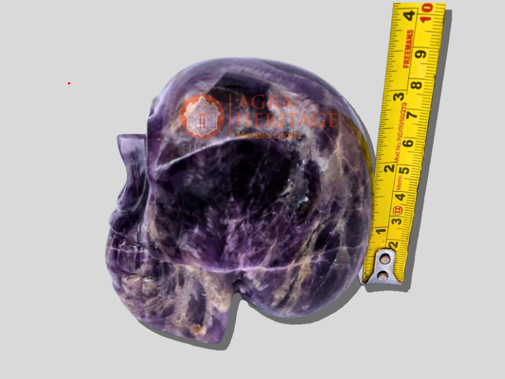 Amethyst Skull Handmade Statue Halloween Gift